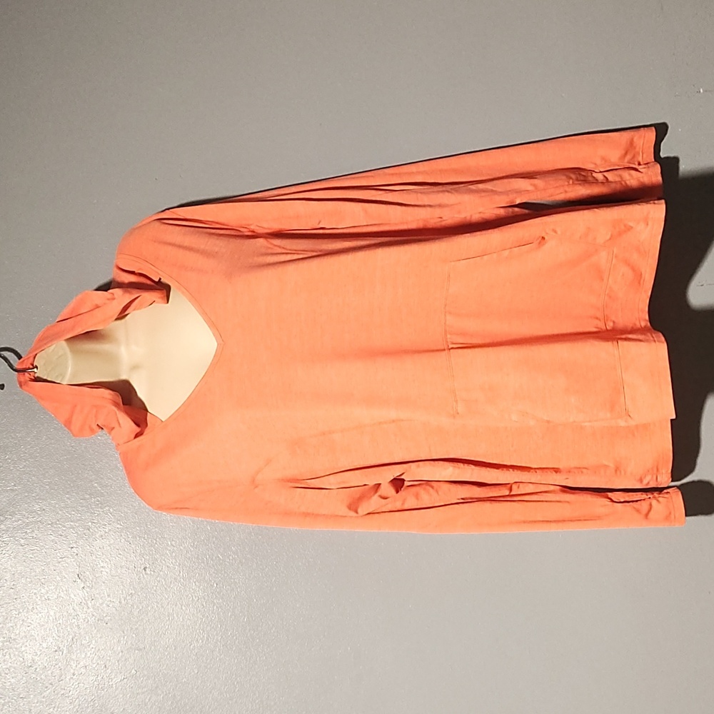 Livi active women's orange athletic top with thumb 👍 holes